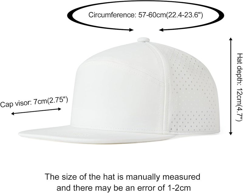 FEINION Men Flat Brim Adjustable Performance Hat Snapback Laser Perforated Baseball Cap - Image 4